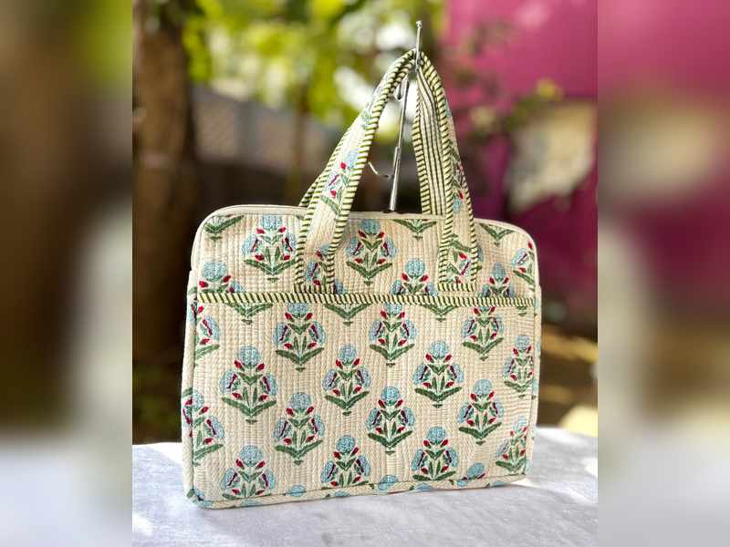 Handcrafted Quilted Laptop Bags for Women